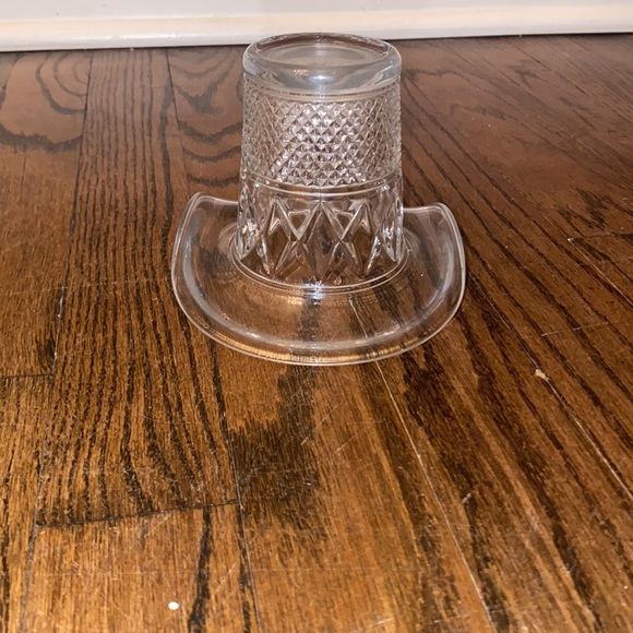 Duncan Miller Clear Glass Diamond Pattern Hat Vase - perfect Fred Astaire Hat - Picture 6 of 7